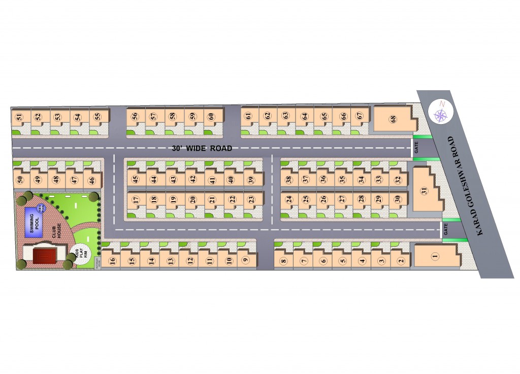 Site plan | NA Plots and Row Houses @ Karad